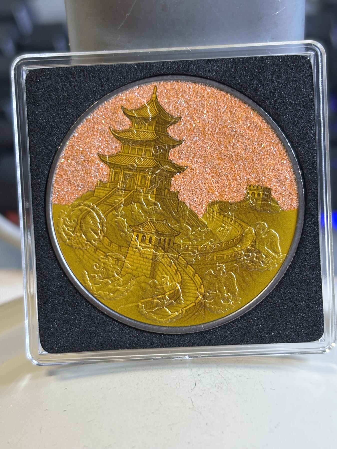 第195期拍卖 墨西哥2024年自由女神世界龙系列1中国红龙双面彩色银币，999银，发行500枚