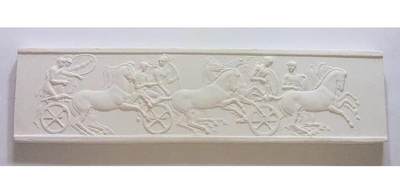 【艺术】欧洲壁画油画艺术大章 古罗马战车战争 白色高浮雕方形超巨型大陶章228×56MM 165克 - 【艺术】欧洲壁画油画艺术大章 古罗马战车战争 白色高浮雕方形超巨型大陶章228×56MM 165克