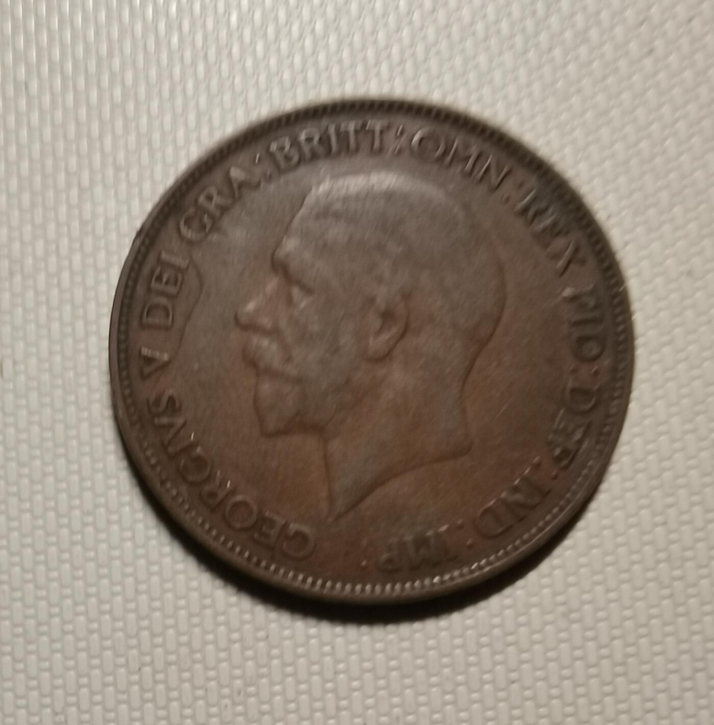 英国乔治五世一便士
