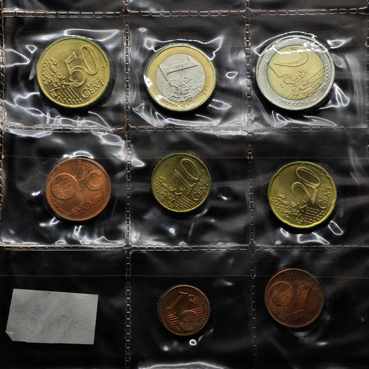  【淘币小摊】限时拍第八百八十九拍   散币套币纸币邮品场    每周一统一发货 希腊欧元8枚套