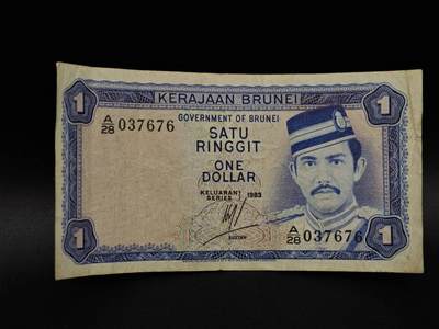  【淘币小摊】限时拍第八百八十九拍   散币套币纸币邮品场    每周一统一发货 - 马来西亚1林吉特纸币【有折】