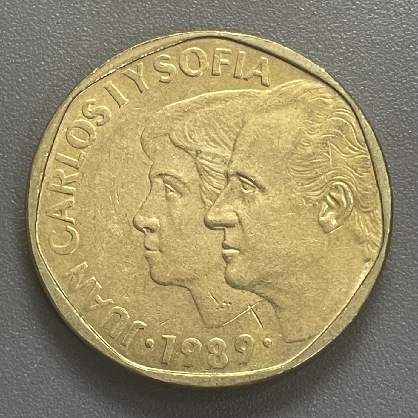 回流0406 西班牙1989年500比塞塔（¥23）国王胡安·卡洛斯一世与王后索菲亚