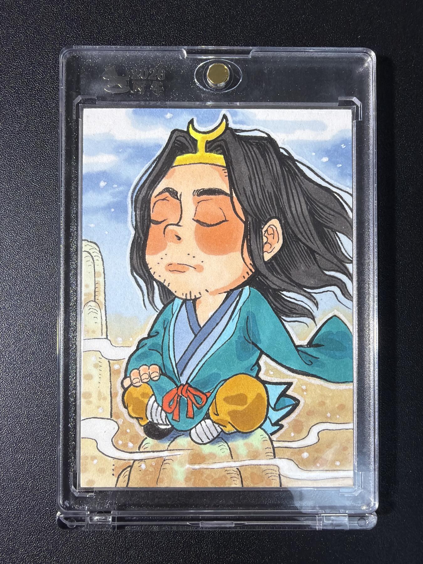 NO.29 好又多金牌大场，每周一站式配齐，方便凑单！（卖家送拍0抽成！周6晚9点截拍！） 【1/1手绘卡】叶家宝老师签绘 超吉梦 武松六合寺出家 原稿【昔年打虎惊天地，此时禅灯伴霜风】