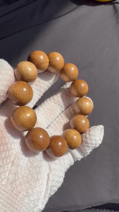 零元拍：金丝楠2.0手串 金丝满满，满手留香