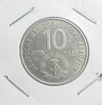 1973 年东德 10 马克纪念币 第 10 届世界青年联欢节 德意志民主共和国 铜镍合金 - 1973 年东德 10 马克纪念币 第 10 届世界青年联欢节 德意志民主共和国 铜镍合金