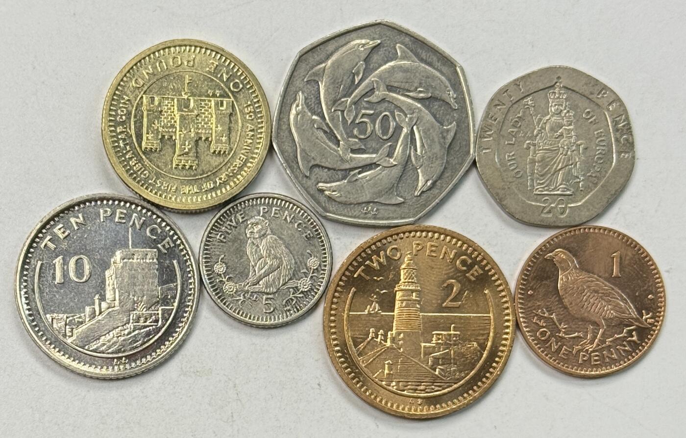 S&S Numismatic世界钱币-拍卖 第125期  直布罗陀1988-2003年7枚套币