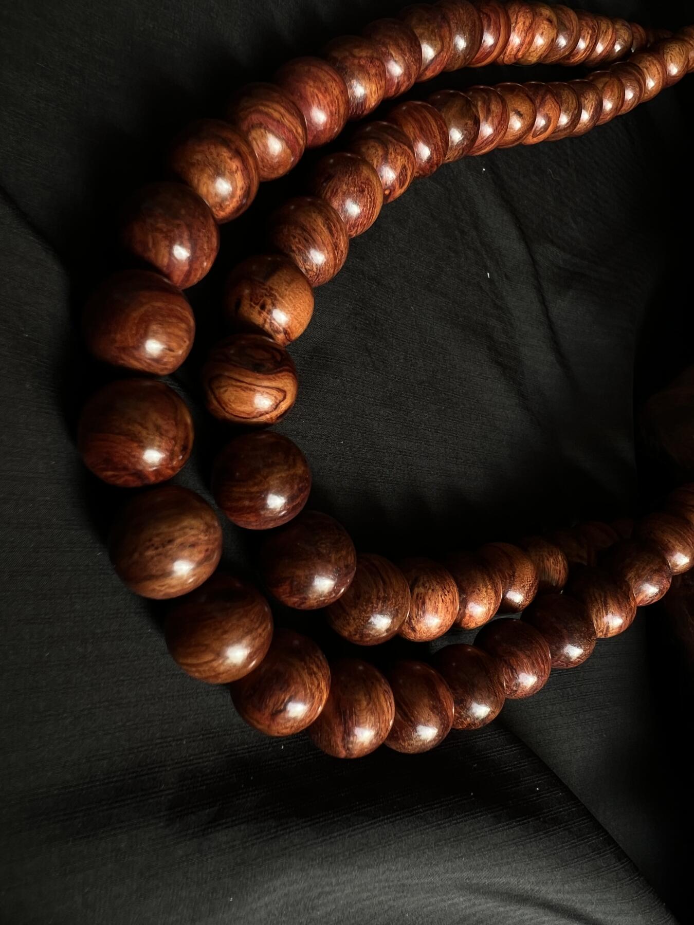 零元拍：海南黄花梨  1.2/108 长串佛珠