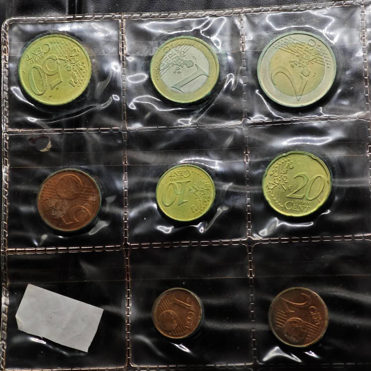  【淘币小摊】限时拍第八百八十九拍   散币套币纸币邮品场    每周一统一发货 爱尔兰欧元8枚套