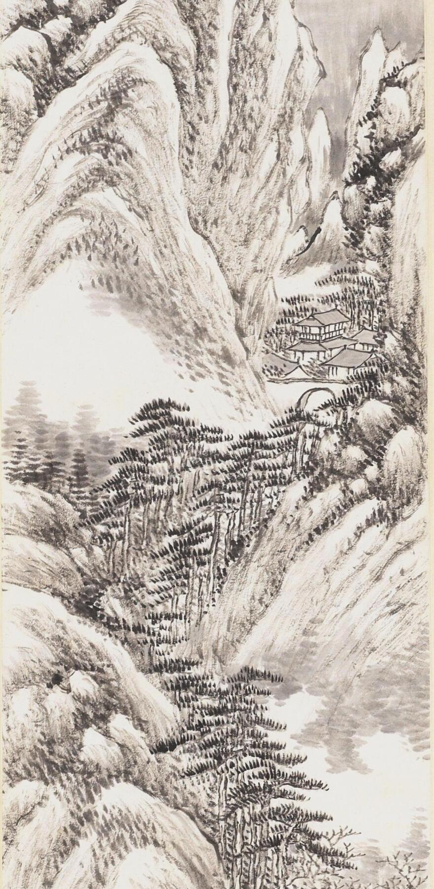 碧月说宝 近现代书画专场（六） 寒岩萧寺