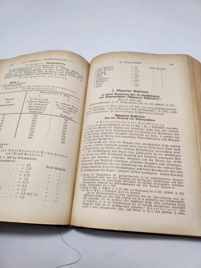 南水社第5次拍卖  二战德国原版《战争损害条例评注》第2版 1942年柏林出版 德三战时法律文献 品相如图，明显使用痕迹 表明有些开线 无掉页 