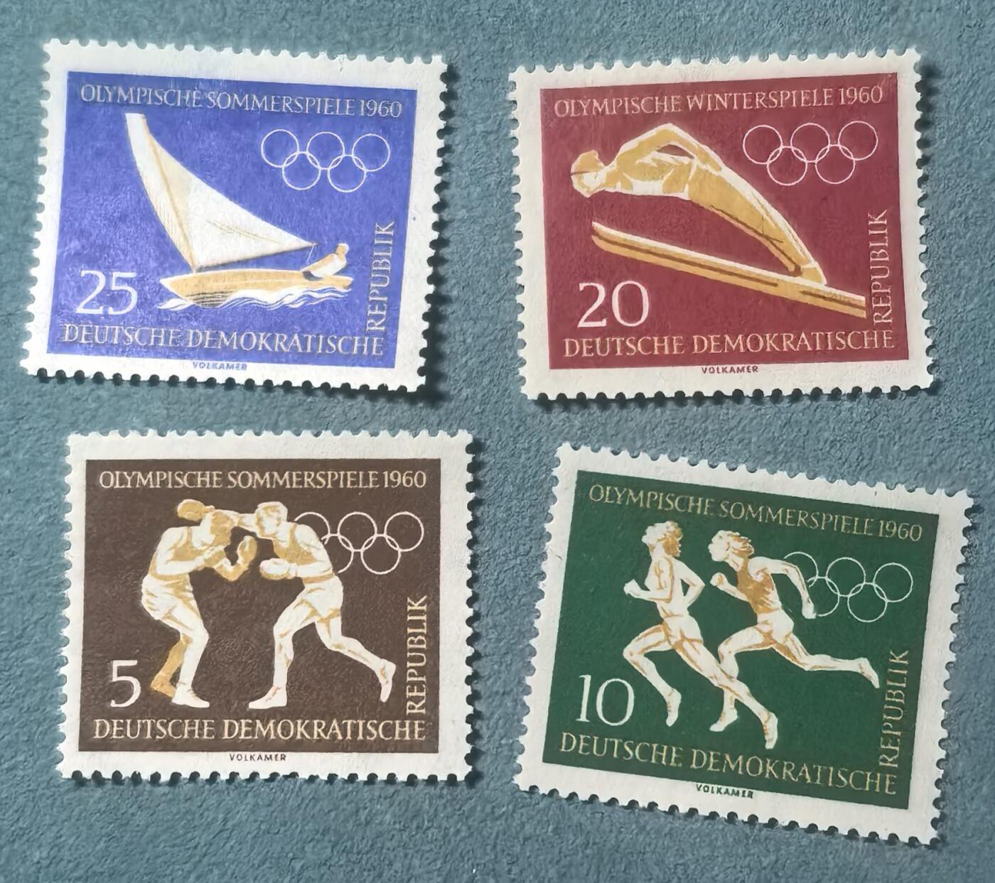 盛世勋华——号角文化勋章邮票专场拍卖第312期 东德邮政1960年发行 4全新票 罗马奥运会