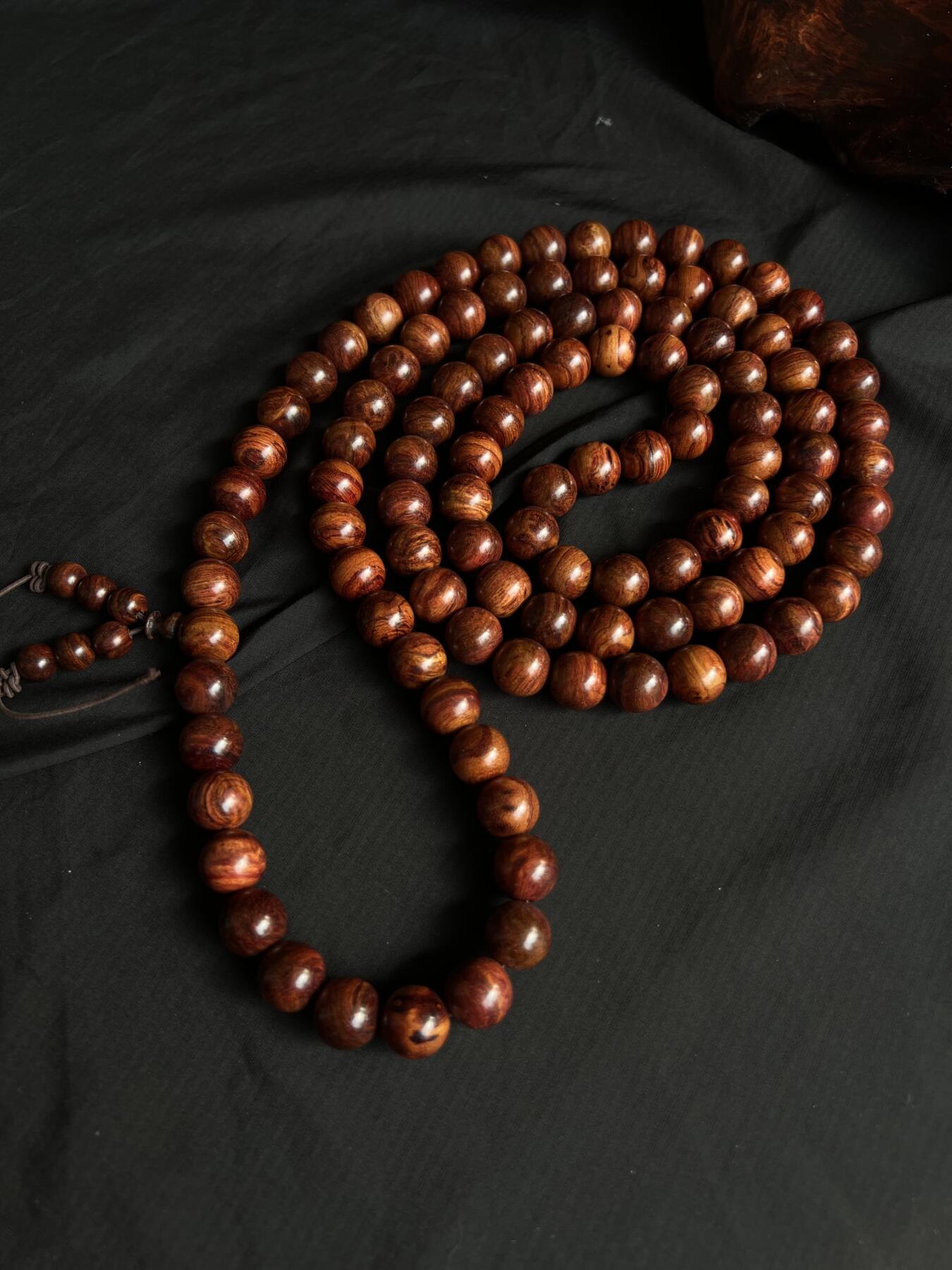 零元拍：海南黄花梨  1.2/108 长串佛珠