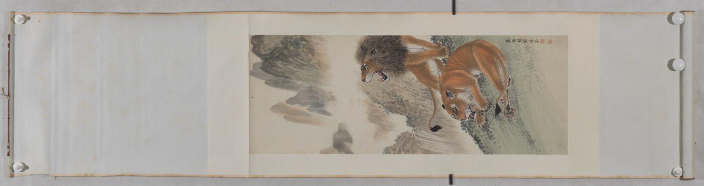 碧月说宝 近现代书画专场（七） 胡爽庵 双狮