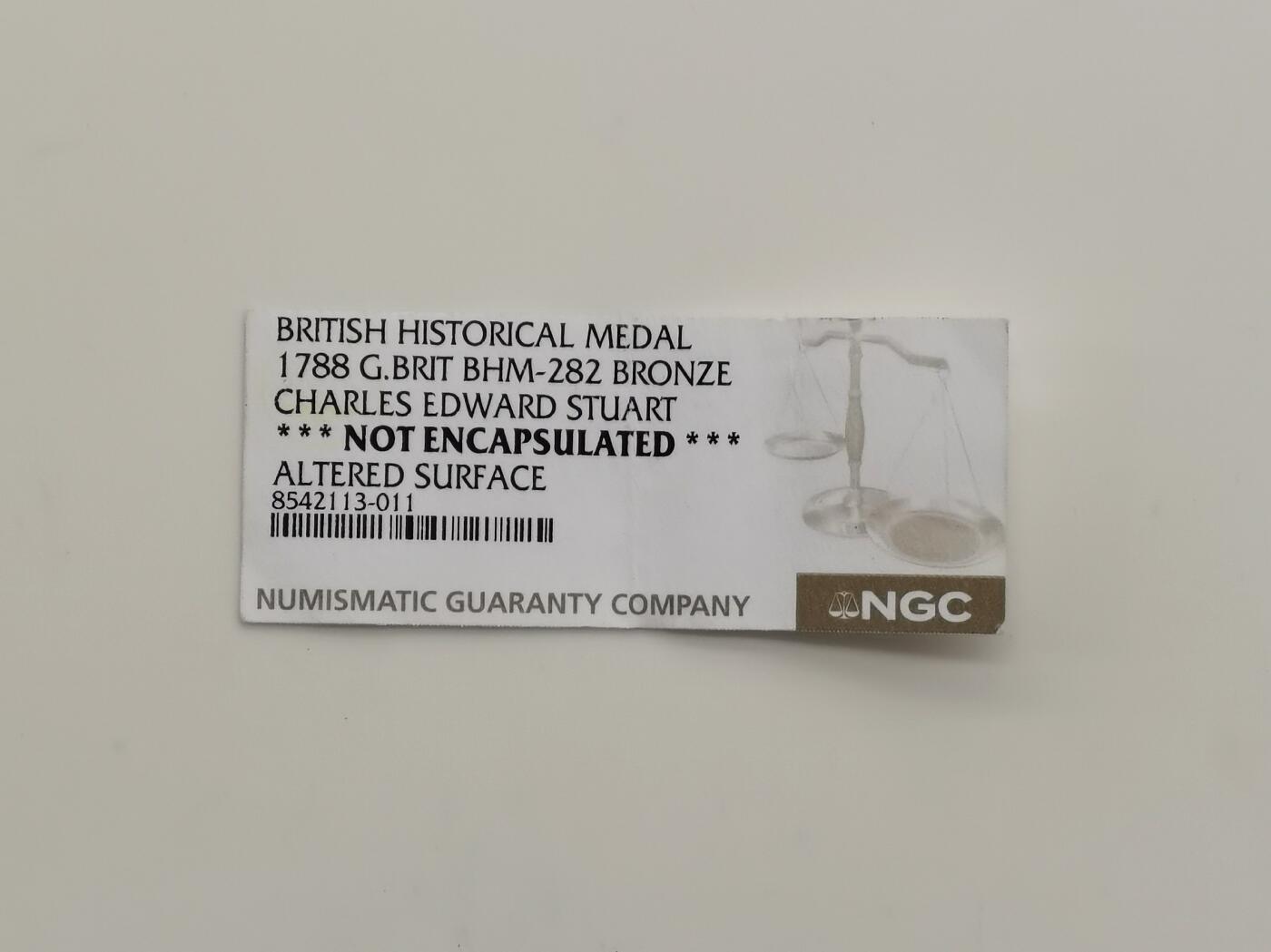 博洋堂世界钱币拍卖第167期（全场包邮） 英国1788年乔治三世逝世纪念大铜章，55mm，83.7g，属于支持支持斯图亚特王朝复辟的雅各布派纪念章