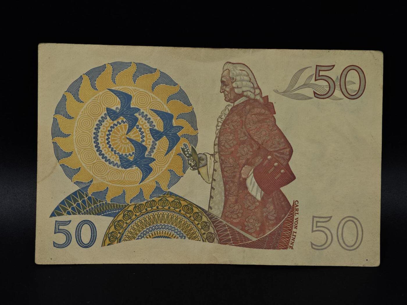  【淘币小摊】限时拍第八百八十九拍   散币套币纸币邮品场    每周一统一发货 瑞典50克朗纸币【有折】