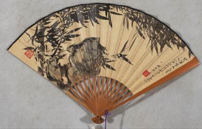 碧月说宝 近现代书画专场（七） - 秦仲文、郭凤慧合作 书画成扇