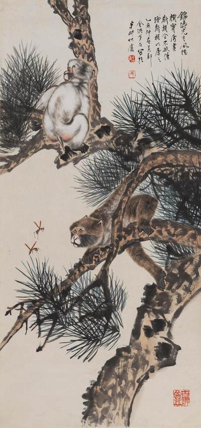碧月说宝 近现代书画专场（七） - 金少石 松猴