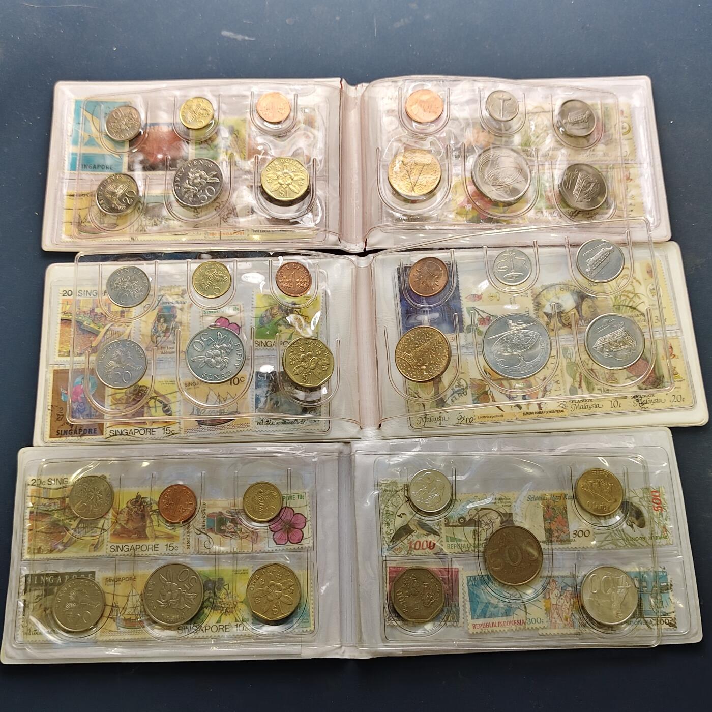 【全场包邮】纯粹捡漏拍517场 【批量】新加坡+马来西亚+印度尼西亚旅游套币6组3套