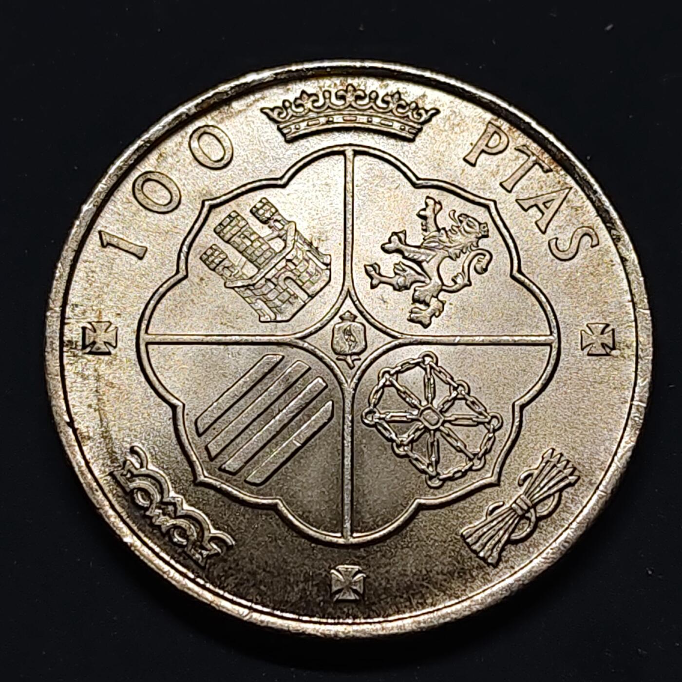 【全场包邮】纯粹捡漏拍517场 西班牙1966年佛朗哥100比塞塔银币【34毫米19克80%】