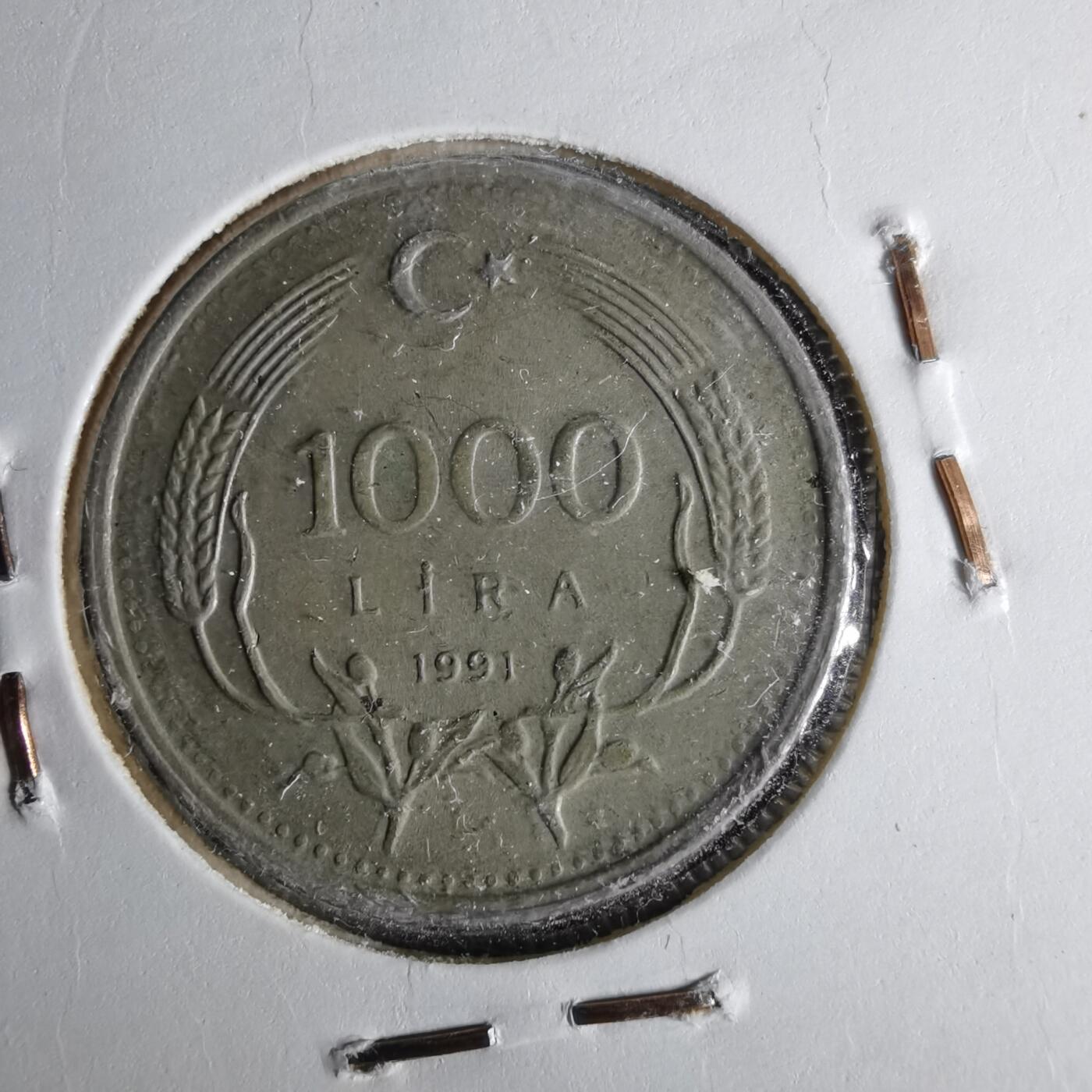 沼泽如烟--第1043场 土耳其1991年1000里拉