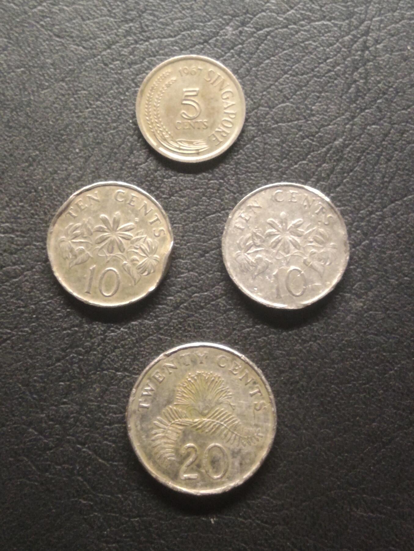 荟藏特别场次第十四期——“社长的硬币堆” 新加坡硬币四个