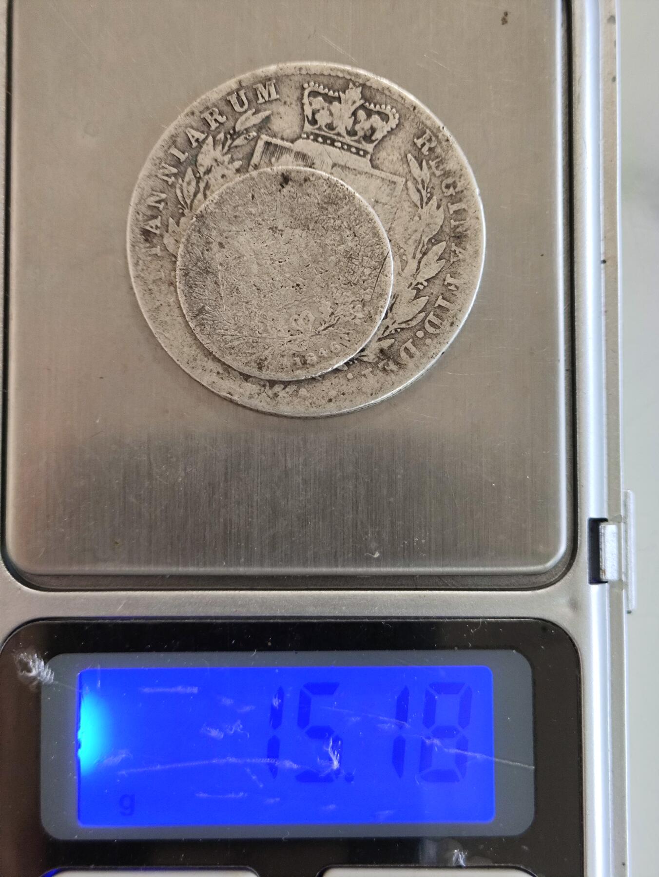 英国维多利亚青年版银币2枚一组