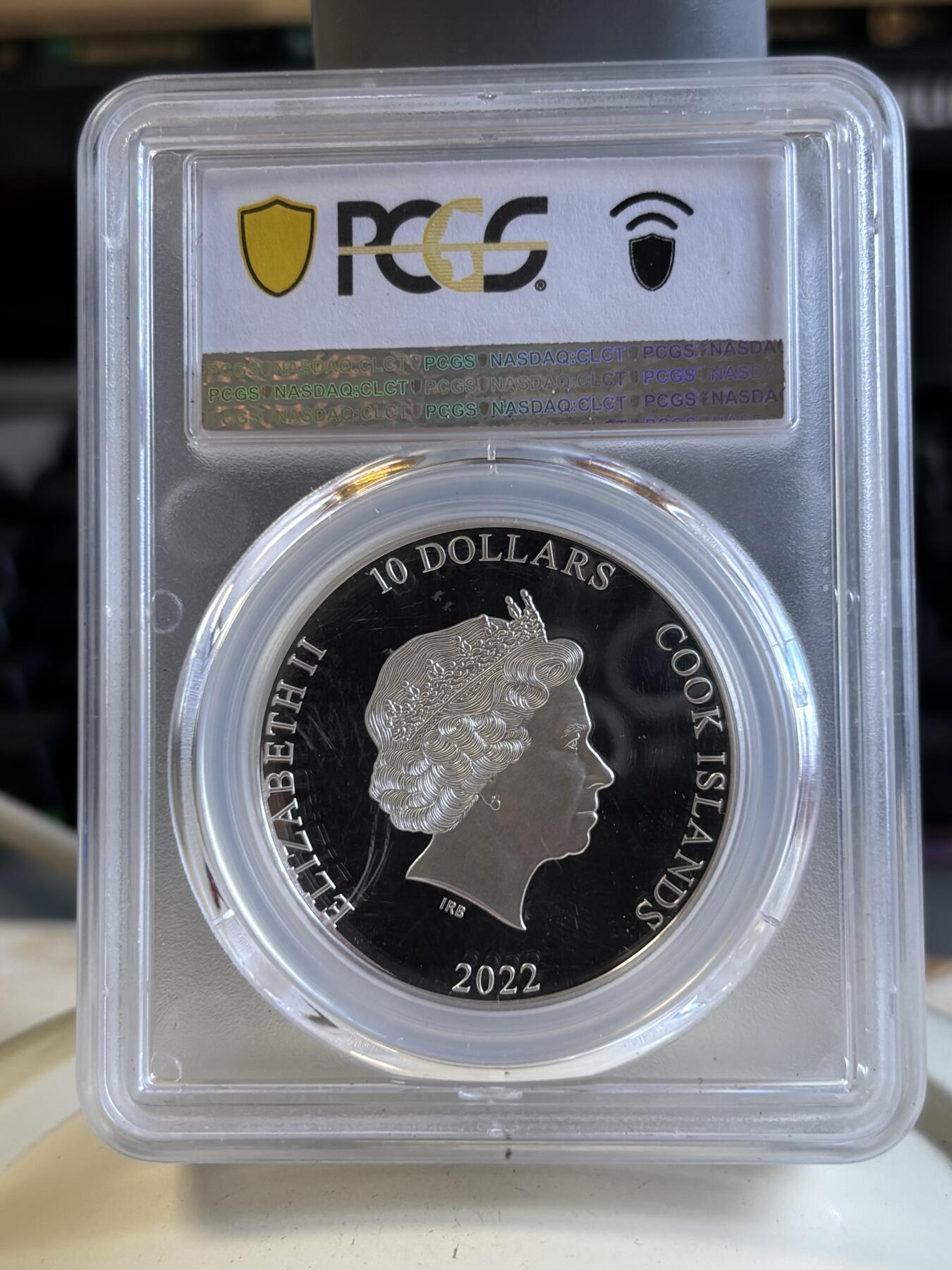 第196期拍卖 库克2022年马特洪峰2盎司加厚纪念彩银币PCGS-PR70，999银，发行999枚