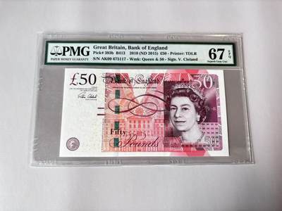 【Blue Auction】世界纸币精拍第803期——18级TOP拍卖/信誉/品质/专业/高效💫 - 英国 2010年50镑 PMG67EPQ 高分