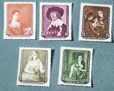 盛世勋华——号角文化勋章邮票专场拍卖第312期 - 东德邮政1959年发行 5全新票 德累斯顿美术馆名画