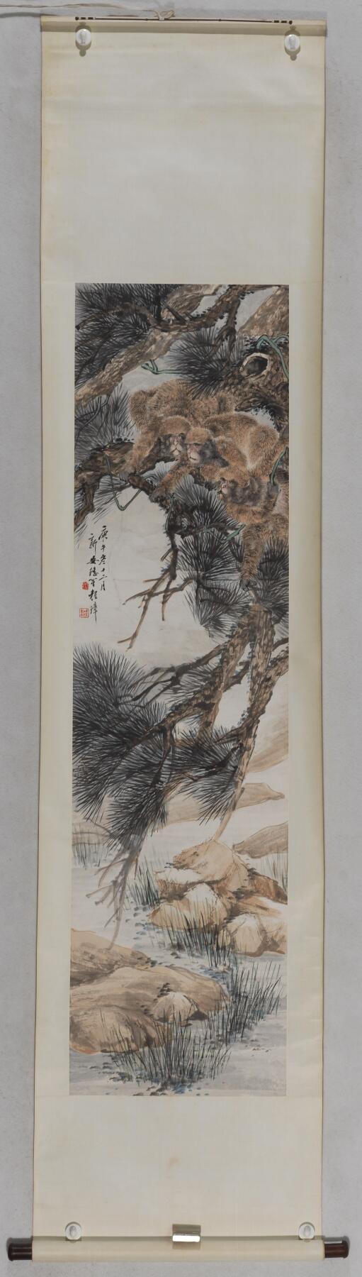 碧月说宝 近现代书画专场（八） 程璋 寿猴图