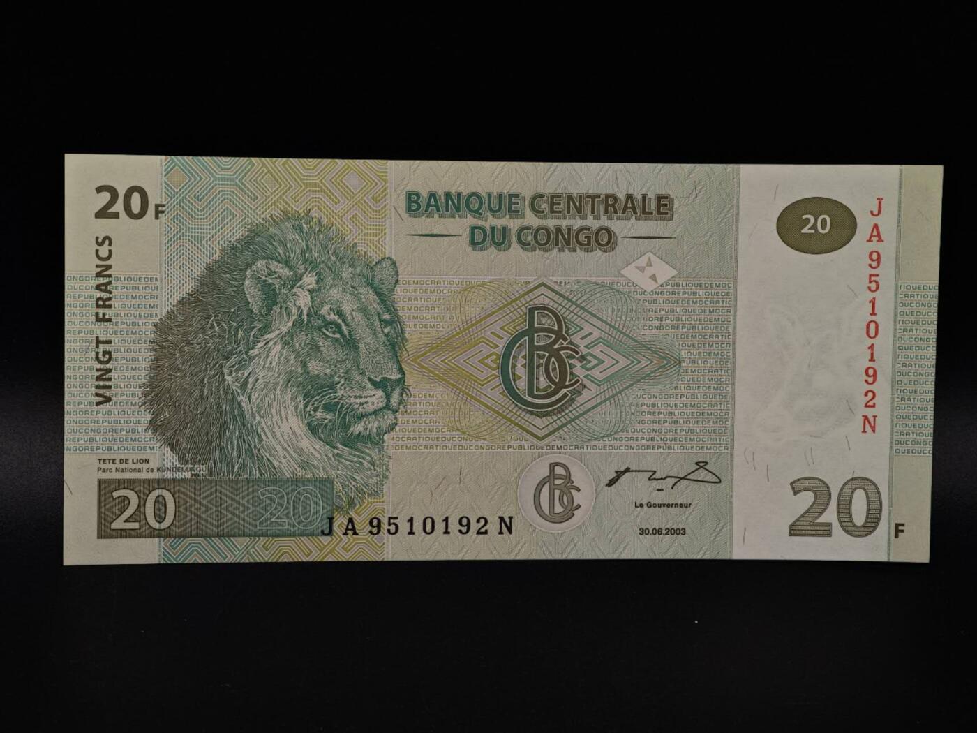  【淘币小摊】限时拍第八百八十九拍   散币套币纸币邮品场    每周一统一发货 刚果20法郎纸币