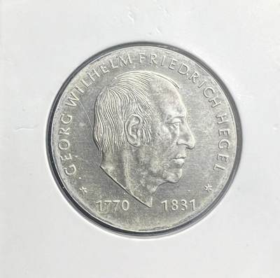 1981 年东德 10 马克银币 哲学家黑格尔 德意志民主共和国 999 纯银 - 1981 年东德 10 马克银币 哲学家黑格尔 德意志民主共和国 999 纯银