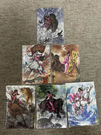 喜灰玩卡拍卖第七期，接拍品0佣金，欢迎送拍，释放现金流，让自己有资金可以购买更多喜欢的卡牌，让别的卡友能淘到更多心仪的卡牌 - 【限编一组6张】卡德曼谷粒老师绘扈三娘 C版一组6张不重复 限编粗闪