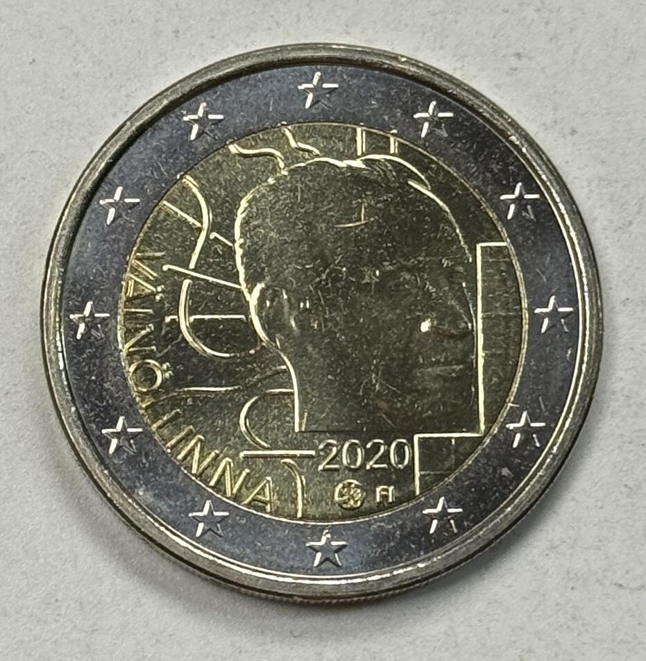 S&S Numismatic世界钱币-拍卖 第125期  芬兰2020年 韦纳·琳娜诞辰100年 2欧元双色纪念币