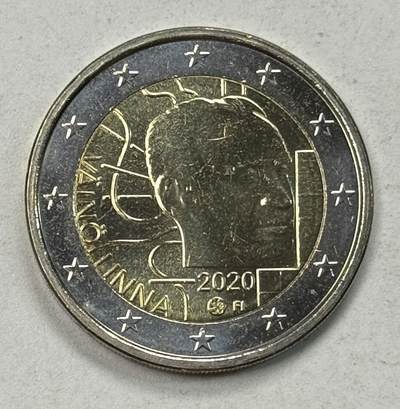 S&S Numismatic世界钱币-拍卖 第125期  - 芬兰2020年 韦纳·琳娜诞辰100年 2欧元双色纪念币
