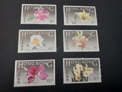 博彦收藏    4月8日 8点 邮票专场 - 香港花卉新全 微黄 上品