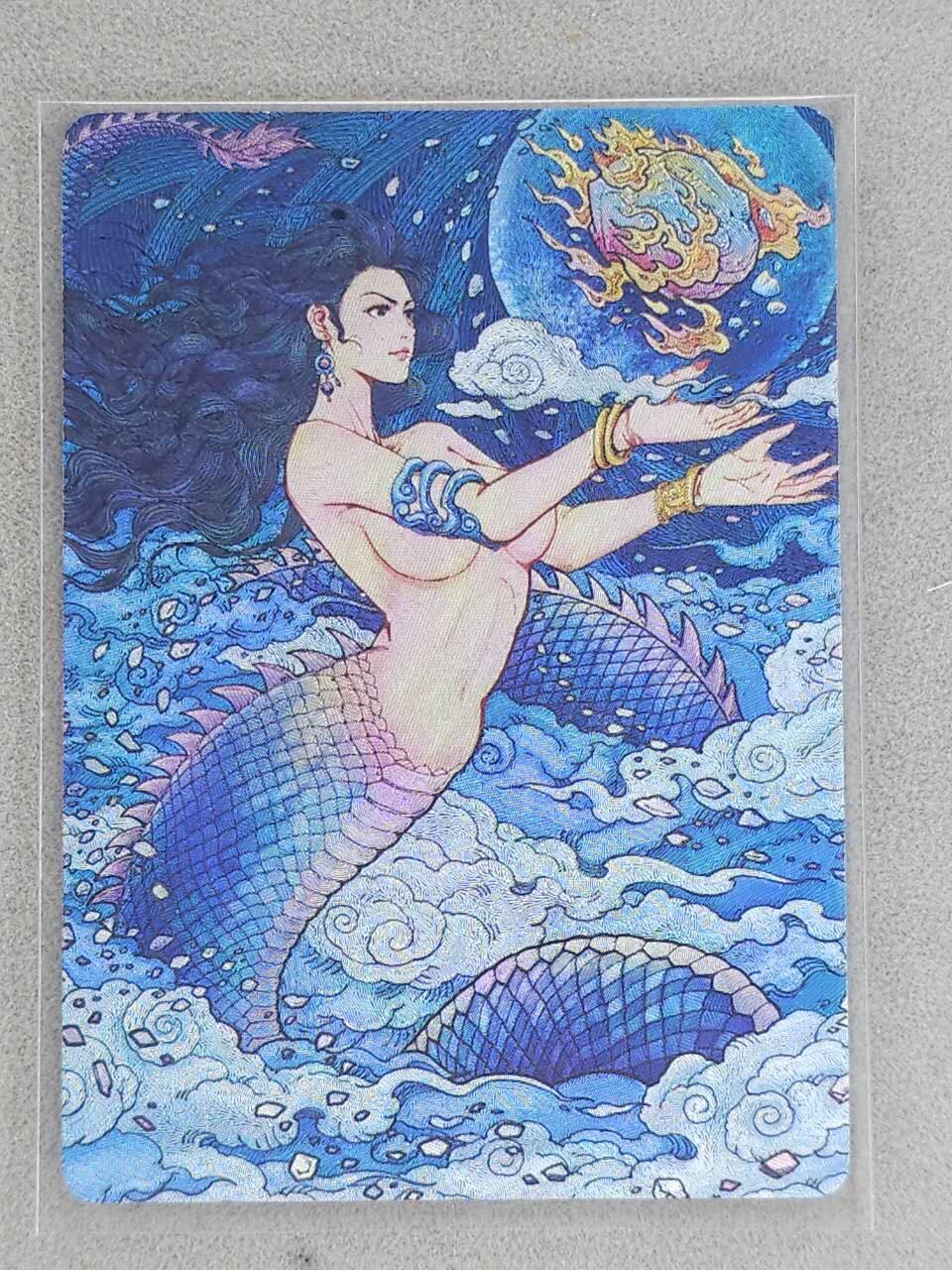 龙虎卡牌-八一场（满200元包邮，无佣金，每周六结拍，欢迎送拍） 【编号128】粗闪卡 小花瓣 祖师爷特卡 - 女娲补天