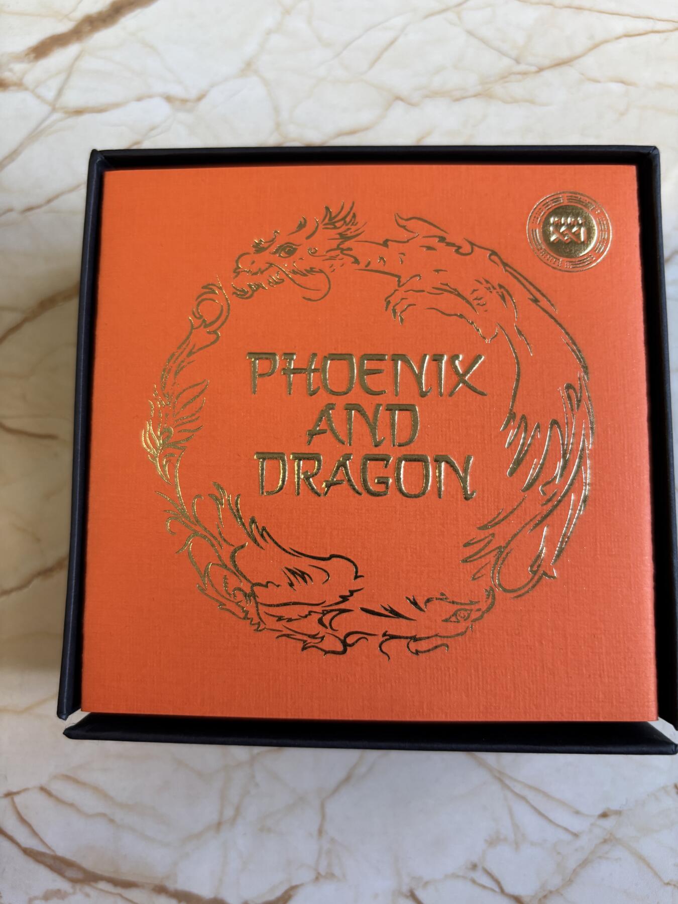 第196期拍卖 托克劳2022年龙凤呈祥1盎司阿勒泰全陨石彩纪念币，1盎司，发行888枚