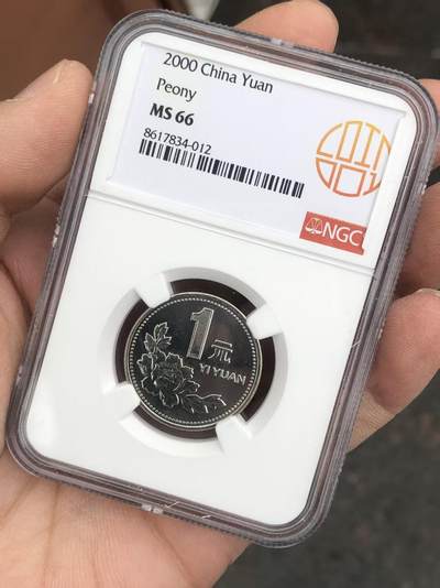 品味人生 - 2000年普制牧丹壹元一枚NGC66