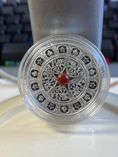 第196期拍卖 - 加拿大2025年多样性文化系列2力量和富足镶嵌1盎司银币，9999银，发行5500枚