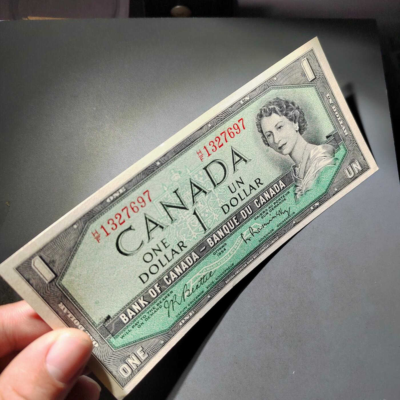 PCAI钱币  4-797  人民币香港纸币小专场 老版加拿大一元