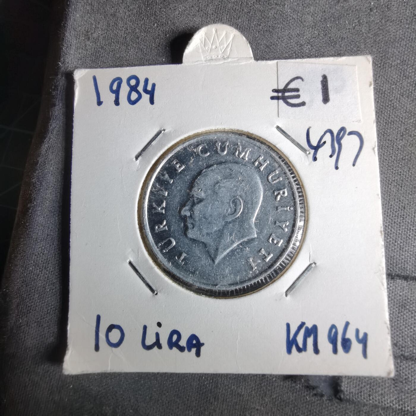 沼泽如烟--第1043场 土耳其1984年10里拉