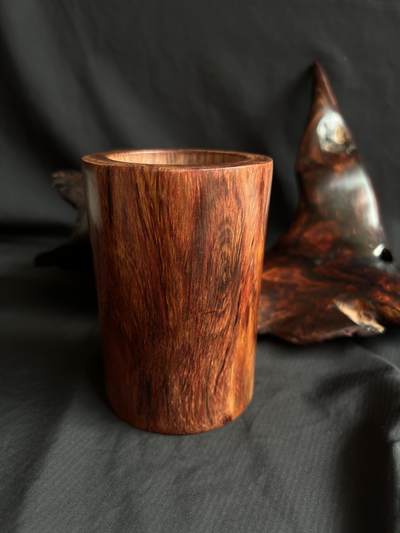 零元拍：海南黄花梨笔筒，整颗料抠出，口径：75/108MM - 零元拍：海南黄花梨笔筒，整颗料抠出，口径：75/108MM