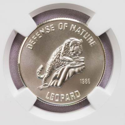 NGC-MS69 1986阿富汗雪豹银币 亚军 - NGC-MS69 1986阿富汗雪豹银币 亚军