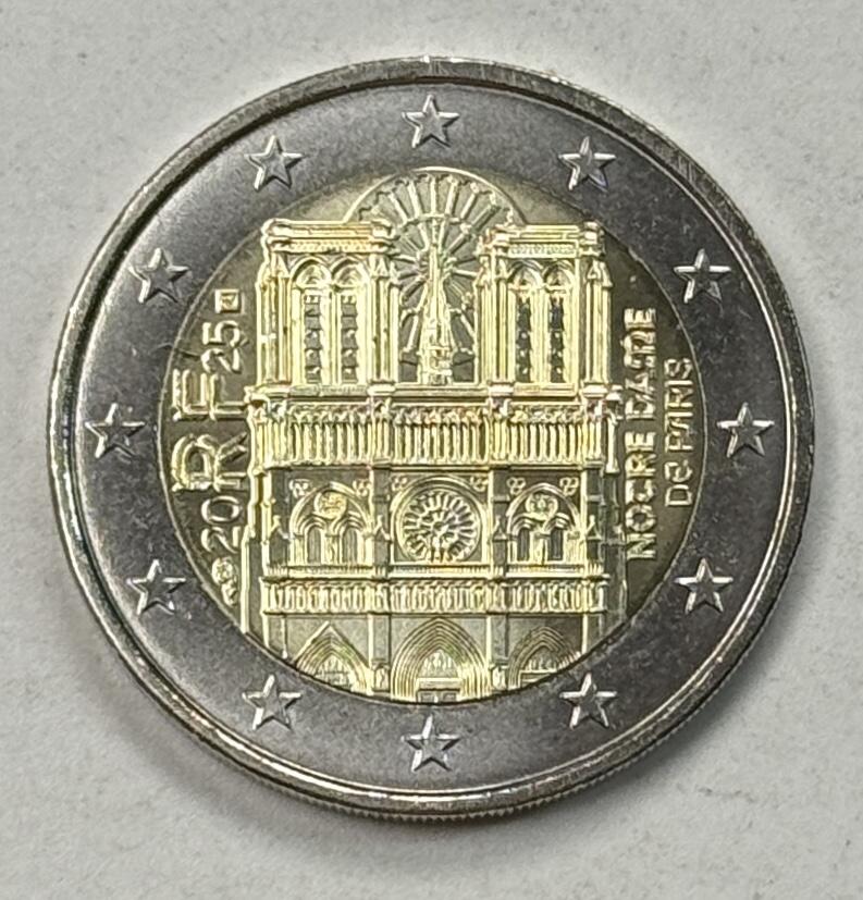 S&S Numismatic世界钱币-拍卖 第125期  法国2025年 巴黎圣母院 1欧元双色纪念币