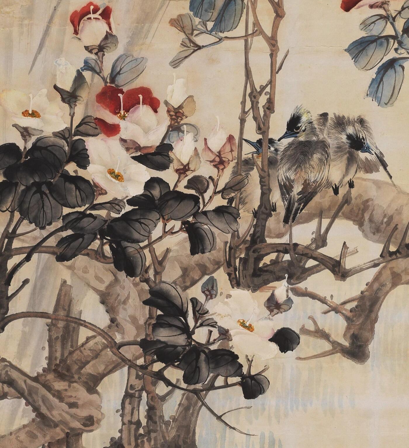 碧月说宝 近现代书画专场（八） 郑集宾 山茶鸣春