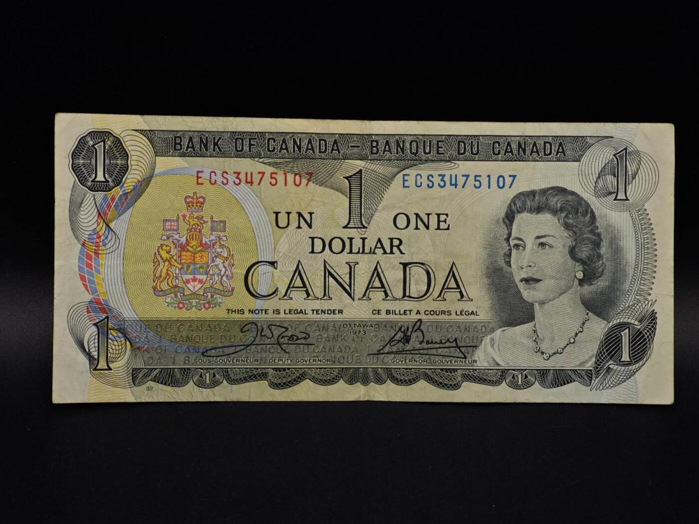  【淘币小摊】限时拍第八百八十九拍   散币套币纸币邮品场    每周一统一发货 加拿大1元纸币【有折】