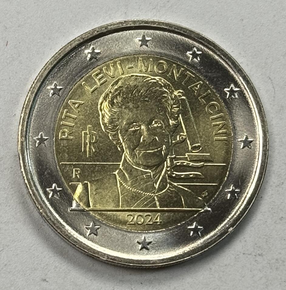 S&S Numismatic世界钱币-拍卖 第125期  意大利2024年 者丽塔•列维•蒙塔尔奇尼 2欧元双色纪念币