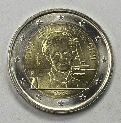 S&S Numismatic世界钱币-拍卖 第125期  - 意大利2024年 者丽塔•列维•蒙塔尔奇尼 2欧元双色纪念币