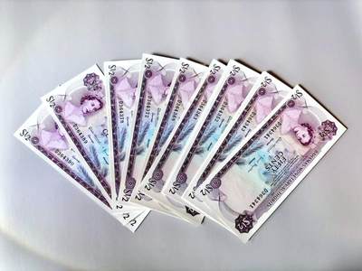 【Blue Auction】世界纸币精拍第803期——18级TOP拍卖/信誉/品质/专业/高效💫 - 【一组50连难得连号】巴哈马 1968年1/2 女王 彩背 全新UNC